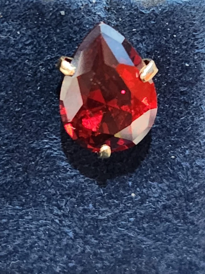 NECKLACE ROSE Gold FILLED Lab-Created Ruby/diamond cut 50CM PREMIUM PARTY-SET/UK - Image 3 of 4