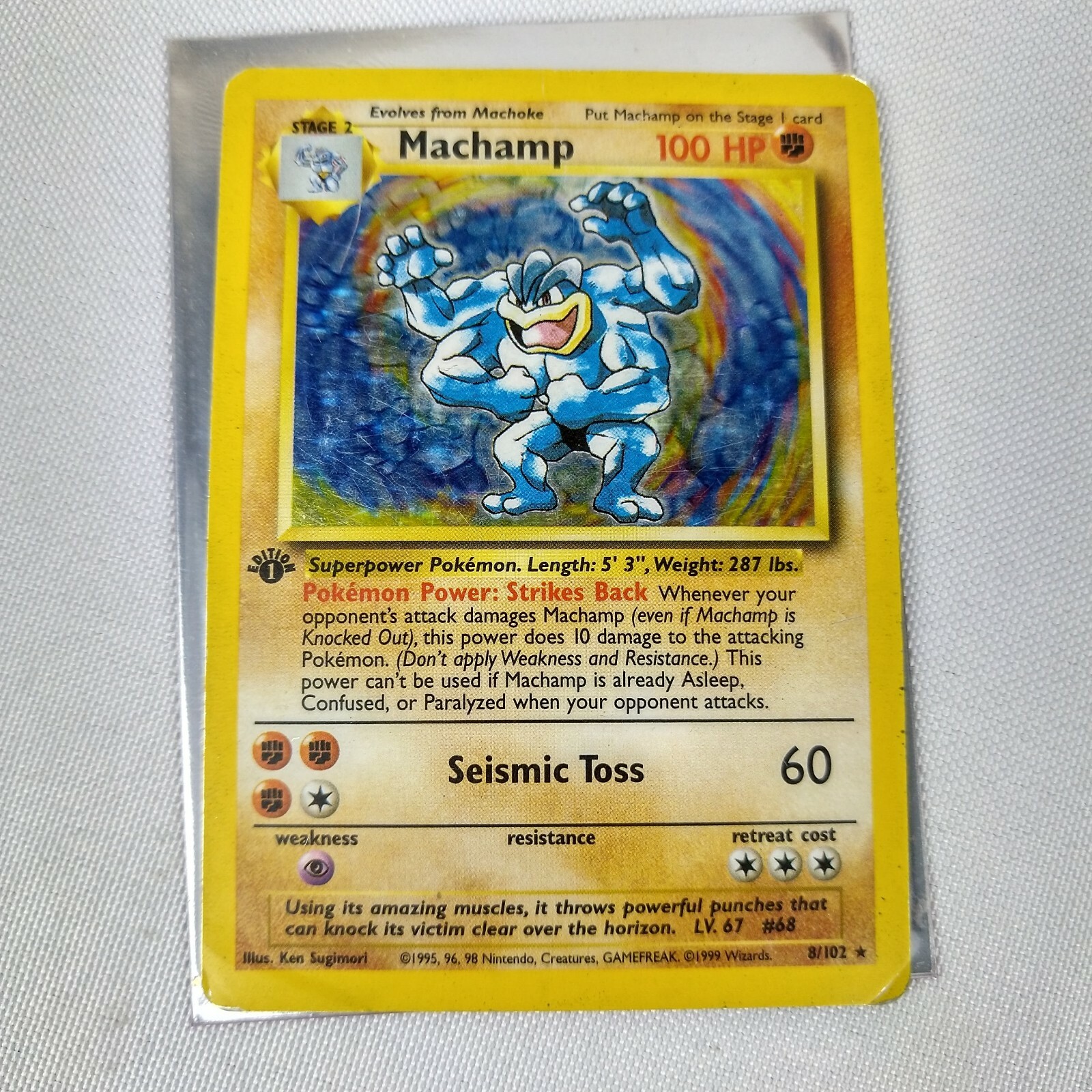 POKEMON 8/102 MACHAMP 1ST EDITION HOLO MODERATELY PLAYED SCRATCHED | eBay