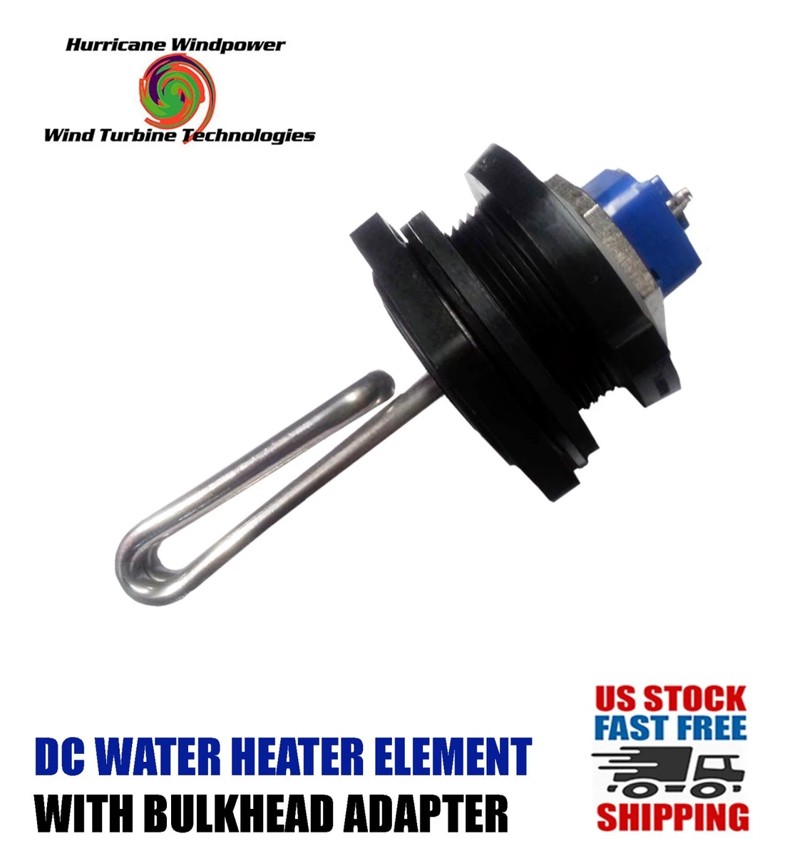 DC Water Heater Element 48 Volt 1000 Watt w/Bulkhead Adapter Solar Water  Heating | eBay