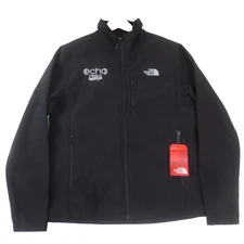 The North Face Apex Barrier Jacket Mens M Black Full Zip Embroidered Echo Logo