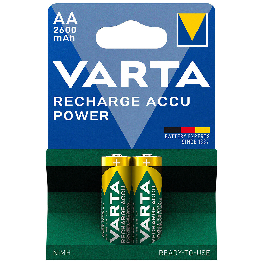 Thumbnail - Kq Varta Akku Mignon Aa Ready2use Hr6 Nimh 2600 Mah 05716 2er Blister