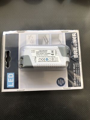 Briloner LED DRIVER-Ersatztrafo Mod: TGP-012100-2C OUTPUT:12V=0.1A 12W LED Trafo