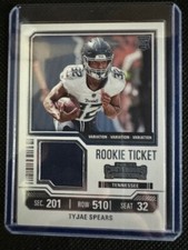 2023 PANINI CONTENDERS ROOKIE TICKET TYJAE SPEARS #TS36V RC JERSEY RELIC TITANS