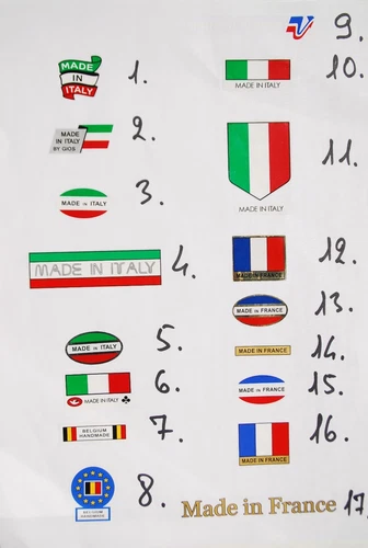 Made in Italy / Belgium France ,Tubing Decals Stickers 17 options on your choice