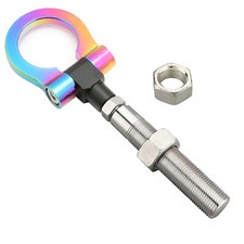 Neo Chrome Folding Ring Tow Hook Kit for Jeep Renegade Patriot Cherokee Wrangler
