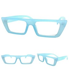 New Classy Elegant Contemporary Modern Clear Lens EYE GLASSES Blue Fashion Frame