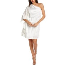 Nwt Anthropologie Hutch Kali Pleated Mini Dress Size M One Shoulder BHLDN