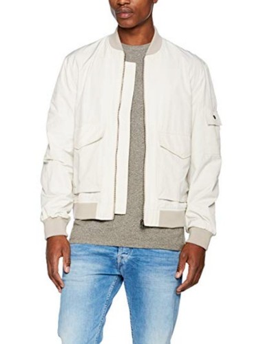 Maddox Fashion Beige Bomber Jacket Size 