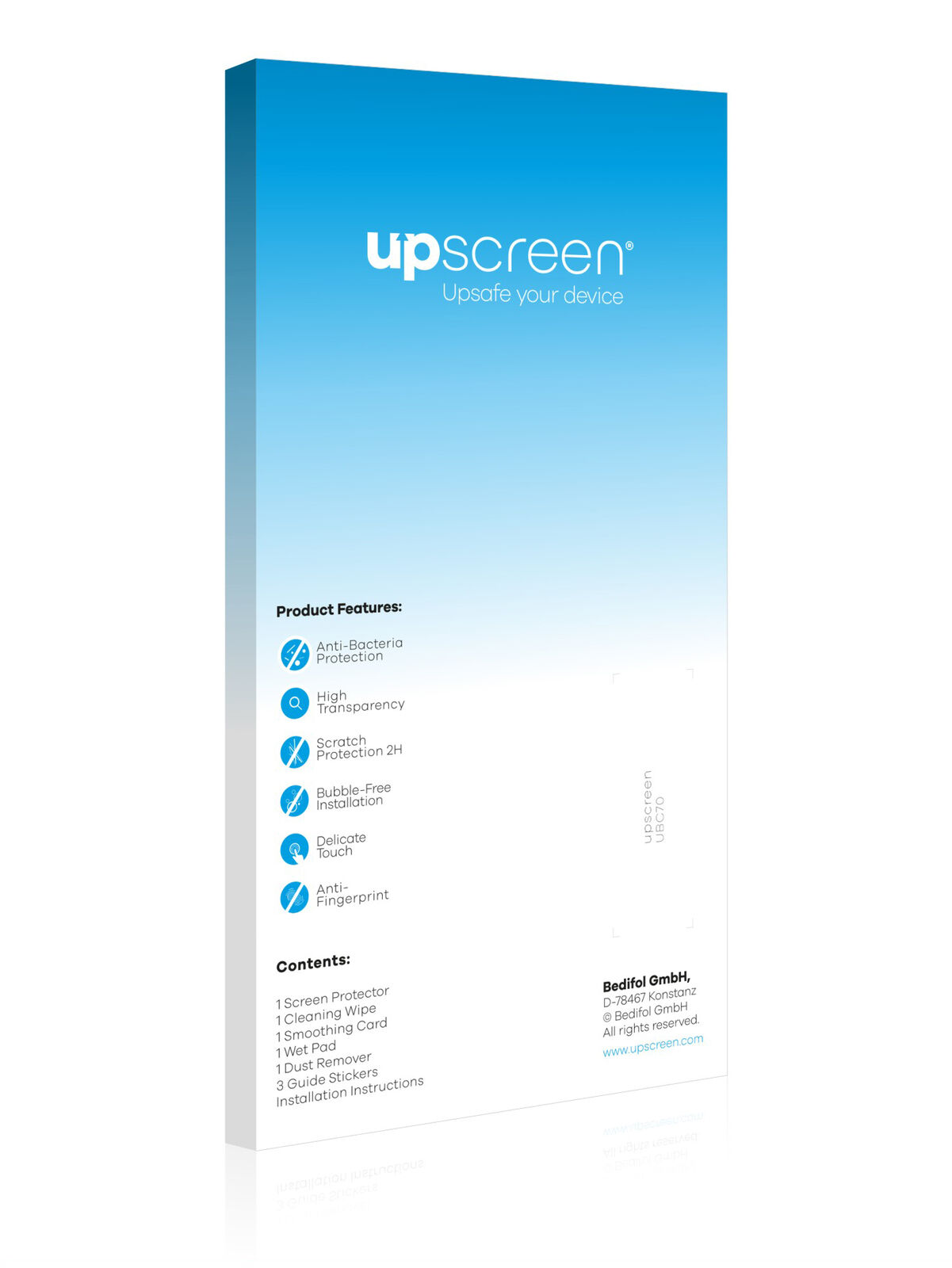 upscreen Schutzfolie für Motorola DP4801e Anti-Bakteriell Displayfolie Klar