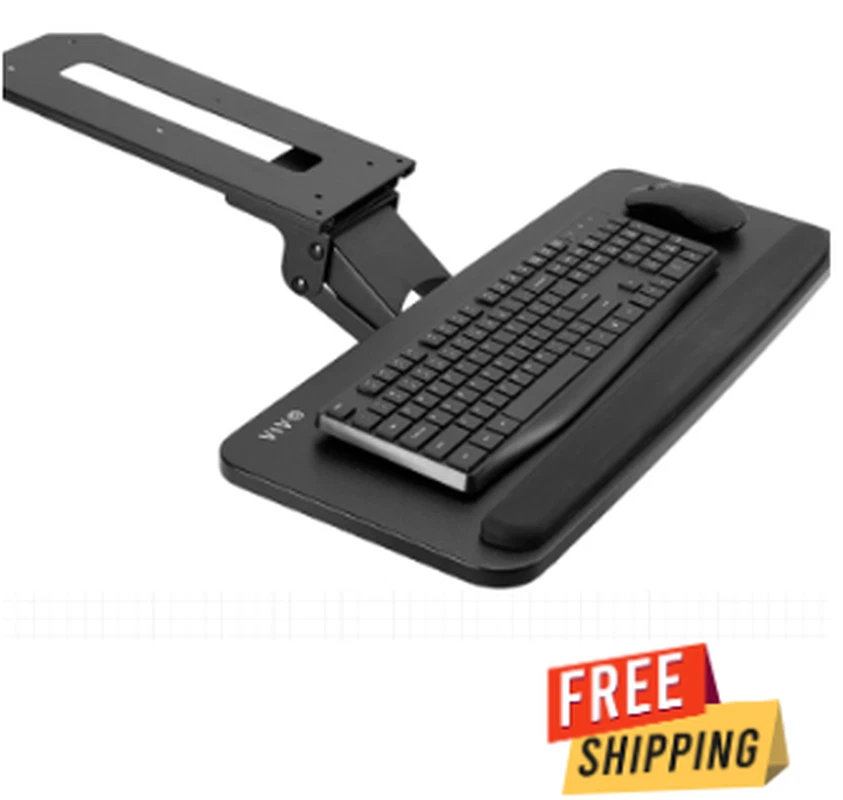 Desk with ergonomic keyboard tray deals