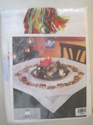 NEW Vervaco Cross Stitch Tablecloth Kit #165 32x32  Verachtert Belgium Christmas