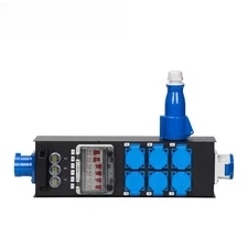 32A 3pin in and Output 6 Road 16A Waterproof Europe Output Power Distribution