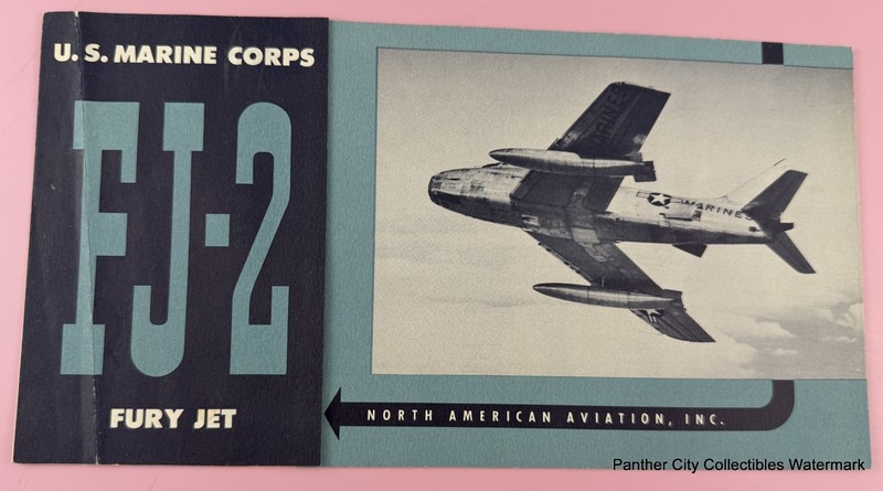 c1950s Manufacturer Brochure North American Aviation Marine Corps FJ-2 Fury Jet