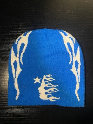 Hellstar Men's Designer Beanie Blue/White