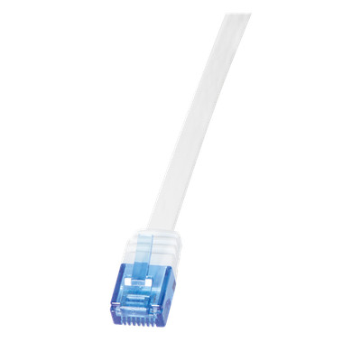 LogiLink CAT 6A SlimLine Patchkabel Flach U/UTP weiß 0,5 m