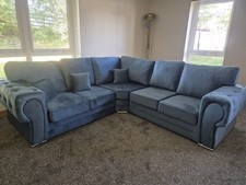 Verona | 2c2 Corner Sofa | High Back | Teal Plush | Brand New 
