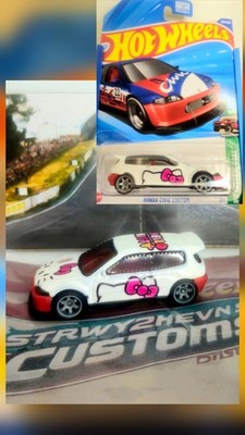 Hot Wheels Honda Civic ***Custom Hello Kitty W Spectraflame And