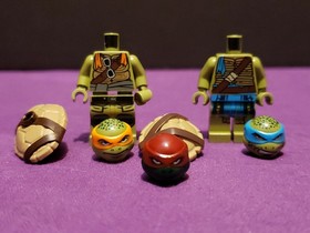Lego TMNT Minifigure Lot Teenage Mutant Ninja Turtles Michelangelo Leonardo 