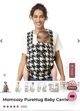 Momcozy BC001 Black White Multi-Carrying Position Baby Carrier