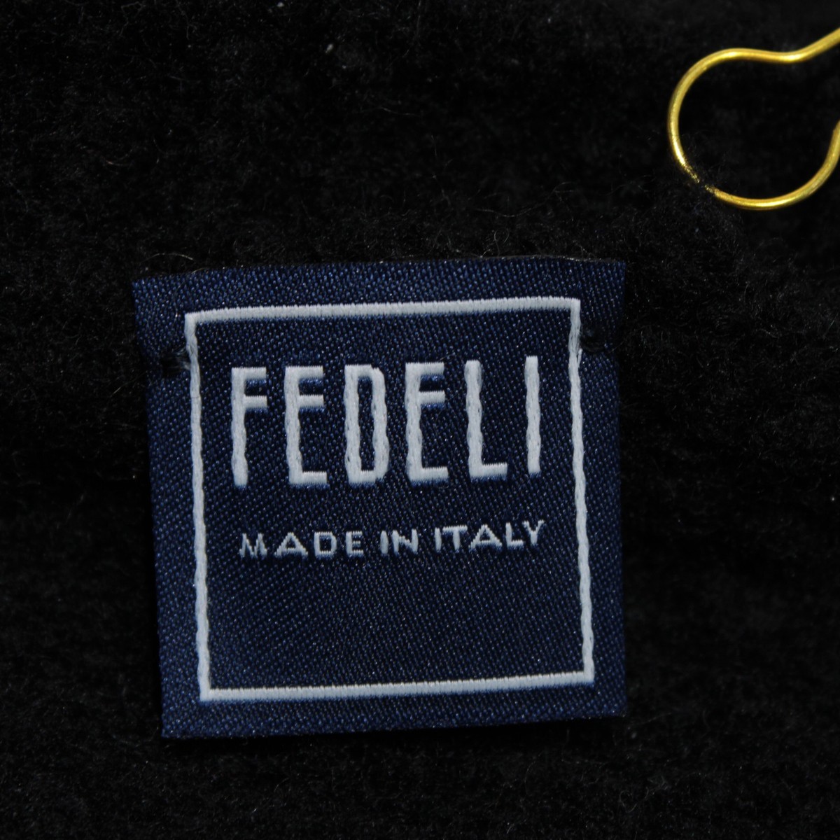 Fedeli NWT Pullover Crew Neck Sweater Size 54 (US XL) Black Wool