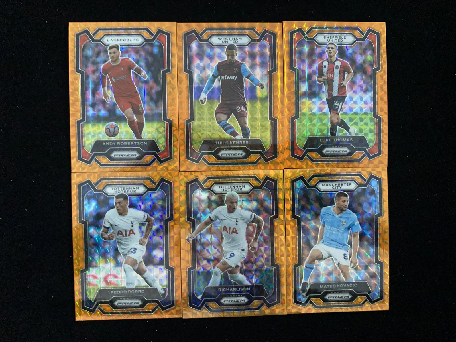 2023-24 Prizm Premier League Orange Mosaic Andy Robertson Thilo Kehrer Lot*6 fin