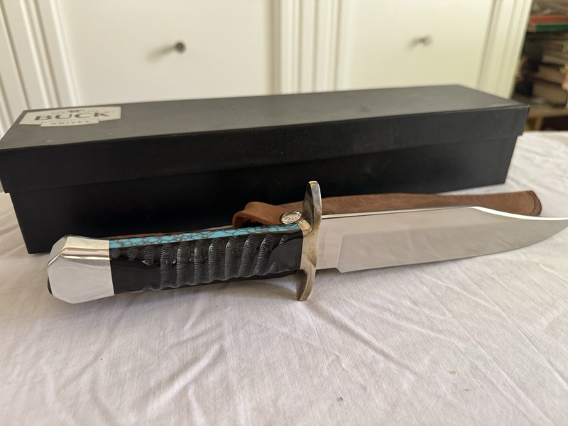Buck Knives 916 Bowie Clip Point Stainless Blade Water Buffalo Horn 2017 Rare