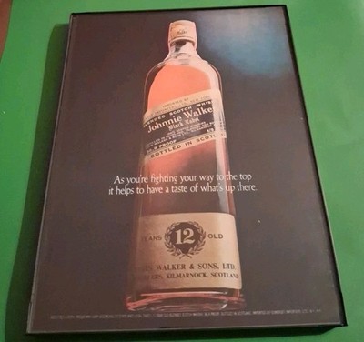 Johnnie Walker Black Label Framed Print Ad 1973 8.5x11  