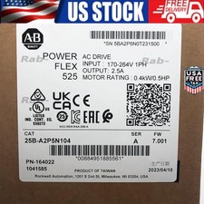NEW Allen Bradley 25B-A2P5N104 PowerFlex 525 0.4KW(0.5HP) AC Drive 25B-A2P5N104