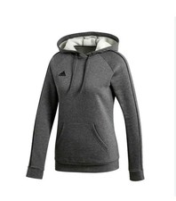 adidas Women Core18 Hoody CY8262 Sweatshirt Grey Size Small Slim Fit NWT