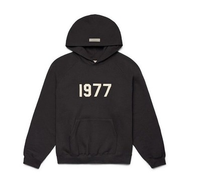 Fear of God Essentials Hoodie 1977  'Iron' Men's L Size Oversize Hoodie NWT
