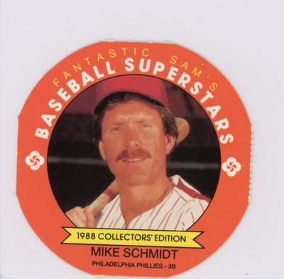 1988 FANTASTIC SAM'S MIKE SCHMIDT #19 BASEBALL SUPERSTARS COLLECTOR EDITION DISC