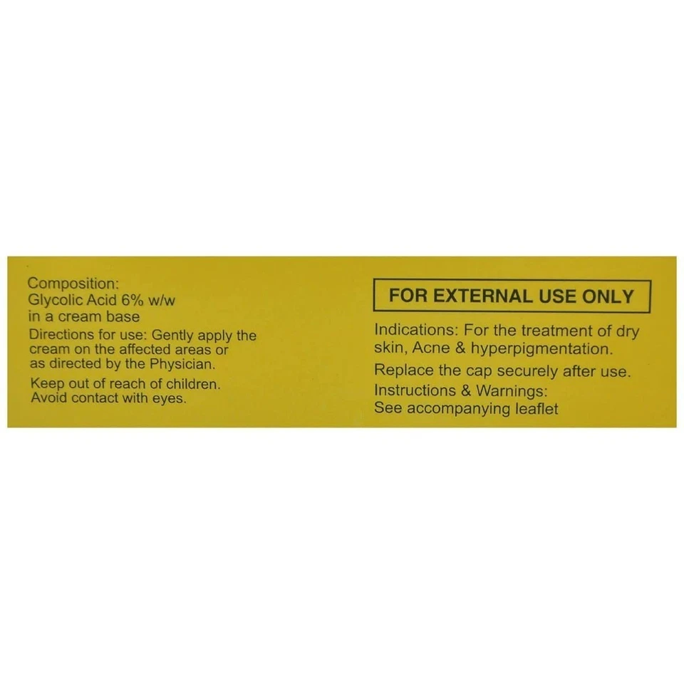 Glyco 6 Glycolic Acid Cream 30g | For Dry Skin, Acne & Hyperpigmentation - Image 3 of 3