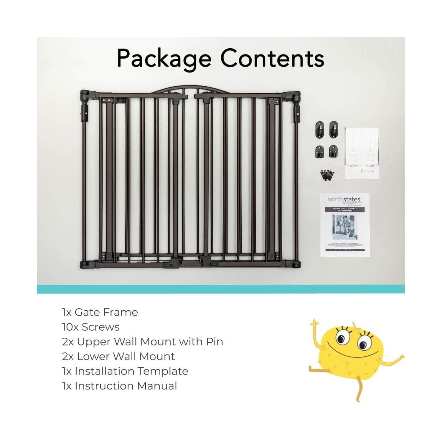 Toddleroo by North States - Deluxe Décor Safety Gate: Extra Wide Baby Gate - ...