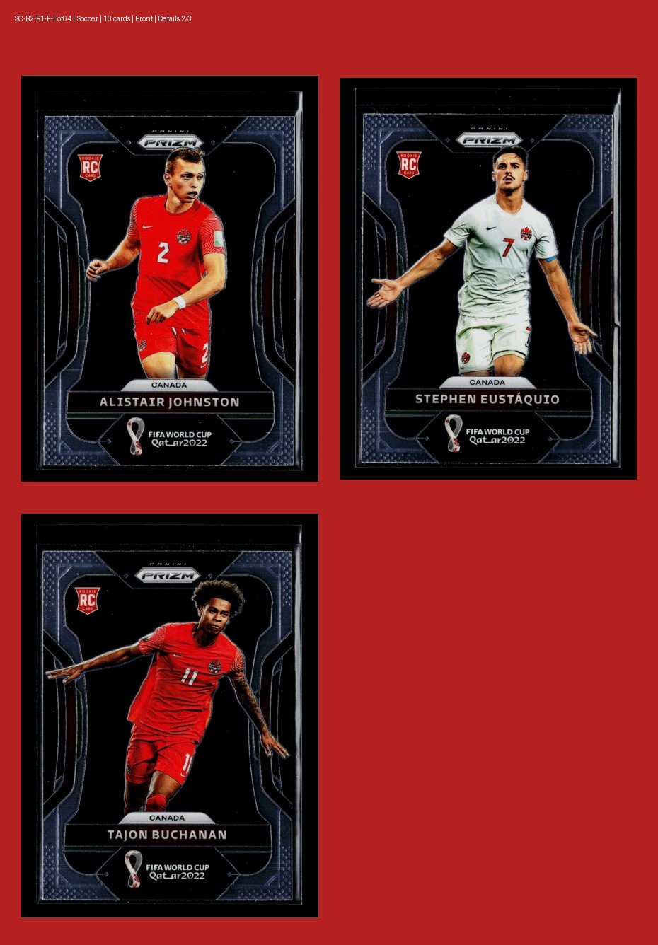 ⚽ ROOKIE Canada Soccer Lot (10) Davies David 2022 Prizm World Cup No Dups NM view 5