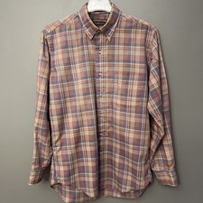 VTG 80s Chaps Ralph Lauren The Spirited Tradition Button Up Shirt Mens M Plaid
