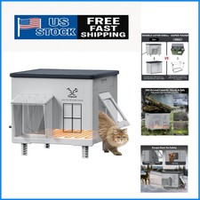 Indestructible Heated Cat House - Weatherproof  Insulated Outdoor Shelter 17.7"