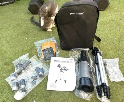 Celestron Travel Scope 70DX Portable Refractor Telescope   70mm Aperture,... 