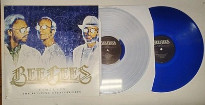 Bee Gees Timeless Greatest Hits Exclusive 2LP Vinyl Clear & Transparent Blue VG+
