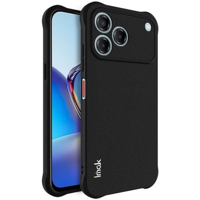 IMAK For ZTE Blade V80 Design 4G, Luxury 4 Airbag Black Soft Rubber Case Cover