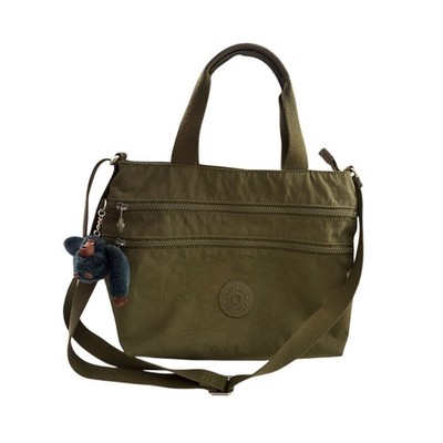 Kipling Miah Olive Green Crossbody Tote with Top Handles
