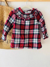 TU Red Tartan Shirt Dress - 6-9months