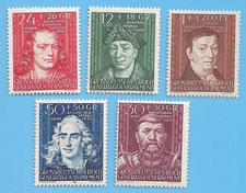 Germany WW2 1944 Third Reich Occupied Poland Stamp Set WW2 ERA Sc# NB36 NB40 #50