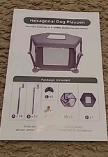 Dog Play Pen Indoors, Puppy Playpen with Cover for Small Dogs  Cats, Puppy...