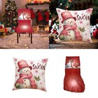 Christmas Dining Chair Cover Throw Pillow Cover Xmas Decoration for Party