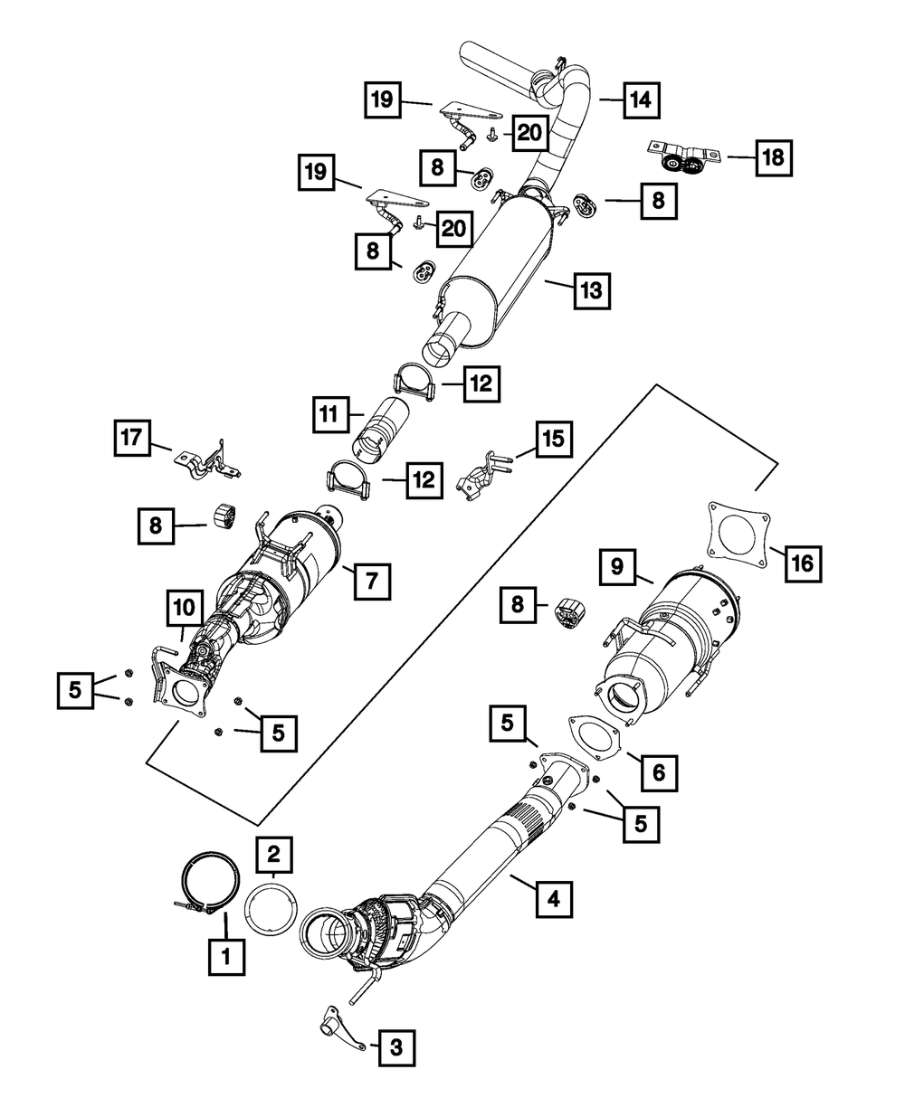 Genuine Mopar Exhaust Front Pipe 68087104AH