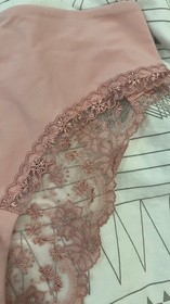 NWT La Perla Stolen Roses Embroidered Lace Underwire Bra 34C & M Panty Set Pink