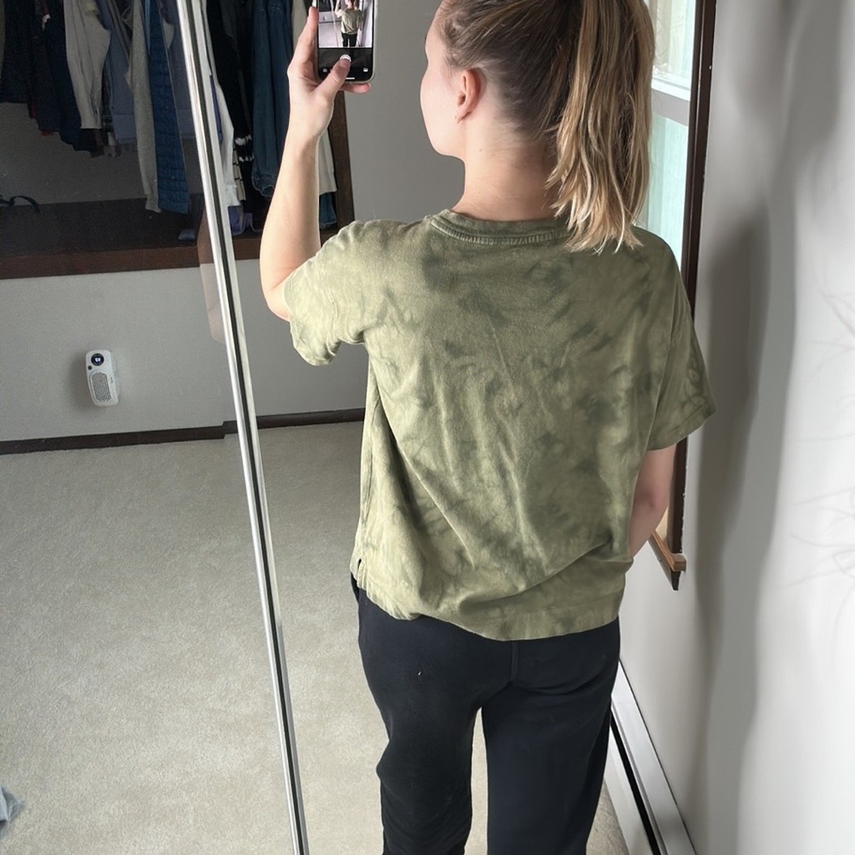 Old Navy: Olive Green Tie Dye Tee View 2