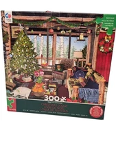 Ceaco Christmas Lodge 300 Piece Puzzle by Artist Tracy Flickinger Complete EUC