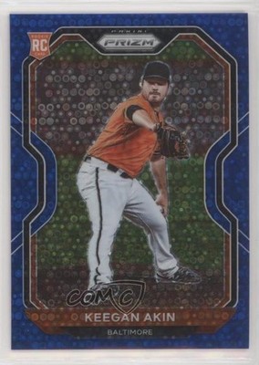 2021 Panini Prizm Blue Donut Circle Prizm 117/199 Keegan Akin #14 Rookie RC 2qw