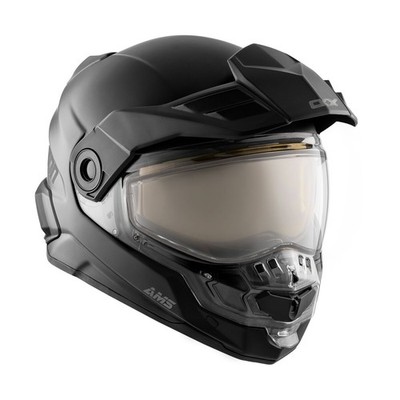 CKX Matte Black Mission AMS Snow Helmet w/Dual Lens Shield ( Size L / Large )